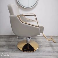 Fauteuil de Barbier Professionnel Moderne Inclinable à 360° en Cuir PU avec Pompe Hydraulique Robuste pour Hôpitaux, Écoles et Extérieurs