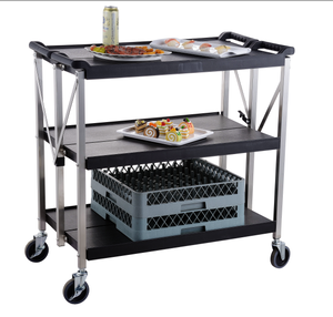 Carrito de Servicio de Acero Inoxidable para Catering Heavybao, Carrito de Comida con Ruedas para Camiones de Comida - Product Image 3