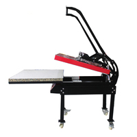 Presse à chaud 80x100 Presse de 31 "x 39 pouces Grande presse à chaud manuelle grand format mobile avec support grande feuille de tissu coulissante