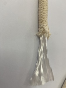 1/4" Synthetic (Poly Yarn) Core Cotton Sash Cord 16 Strand <b>Braided</b> Rope-Soft High Strength Eco-friendly - Product Image 2