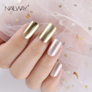 <span class=keywords><strong>Uñas</strong></span> postizas cuadradas metálicas, 24 unidades, cromadas, acrílicas, <span class=keywords><strong>doradas</strong></span> y plateadas, gran oferta - Product Image 4