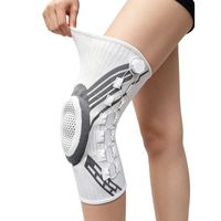 Genouillère à réglage ajustable avec coussinet rotulien en silicone et stabilisateurs à ressort, support de compression pour le sport