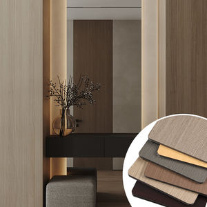 Nội thất vật nuôi bảng tường vàng lá phim tre than bóng UV đá cẩm thạch gỗ Veneer Bảng điều chỉnh cho TV nền - Product Image 3