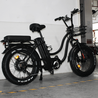 Vélo électrique de ville pour femme 48V 500W 750W 15AH, Fatbike à gros pneus 20X4.0 pouces, Cruiser Ebike