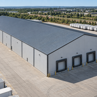 Grande structure en acier pour entrepôt de distribution et stockage, bâtiment industriel métallique préfabriqué