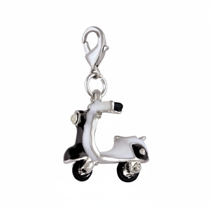 Ciondolo Vespa Bianco Placcato Argento, Accessorio Gioiello - Product Image 2