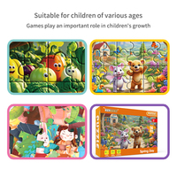 Puzzle éducatif personnalisé Keybaby, dessin animé, 51 à 100 pièces, impression couleur, boîte cadeau, coins arrondis