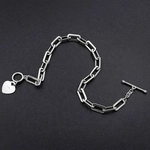 Xinfly Fine Jewellery 5mm Ot Clasp Custom Real 18k Solid Gold Paper Clip Link Chain Bracelet for <b>Men</b> and Women - Product Image 3