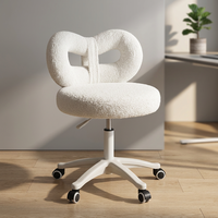 Fauteuil de salon moderne de haute qualité, réglable en hauteur, en tissu laine d'agneau, design Bow, vente en gros, personnalisable - Direct usine pour la maison