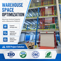 Plateforme en acier pour entrepôt, solution de stockage robuste, rayonnage de grande capacité, protection contre la corrosion, certifié ISO9001, gain de place