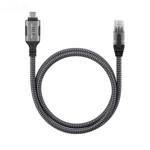 Coque en alliage d'aluminium tressé Type USB C vers câble réseau RJ45 26AWG Connexion directe des tablettes ordinateurs pour téléphone portable - Product Image 2