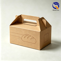 Boîtes alimentaires en papier kraft biodégradable écologiques pour la livraison de plats à emporter des restaurants et de la restauration rapide