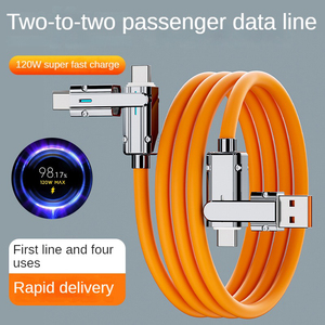 Nuevo Cable de carga <span class=keywords><strong>USB</strong></span> tipo <span class=keywords><strong>C</strong></span> de 120W para iPhone 15 16 17 Pro Max para Samsung 4A Cable de silicona Cable de carga rápida con chaqueta de PVC - Product Image 2