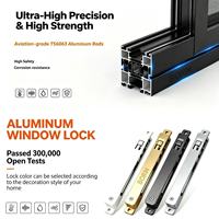 Ventana Abatible de Aluminio Personalizada de Doble Cara con Sistema de Rotura Térmica de Alta Resistencia para Proyectos de Villas