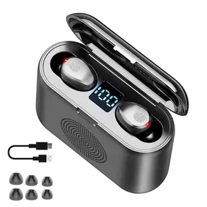 2021 Hot selling f9 upgraded earbuds Speaker wireless Headset V5.0 F-9 speaker With 2000mAh charging case f9 tws