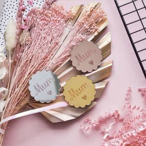 Étiquette suspendue personnalisée en acrylique miroir, finition brillante or et argent, écologique, pour vêtements de mode - Product Image 1