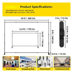 2.4m 3m Alüminyum Alaşımlı Fotoğraf Arka Plan Standı Fotoğraf Arka Plan Bezi Braketi Asma Çubuğu Canlı Yayın Yeşil Ekran Kumaşı - Product Image 4
