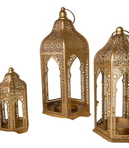 Lanterne en laiton pour la décoration de jardin et de fête, lanterne importée de style marocain - Product Image 5