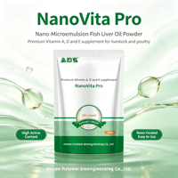 Nano-microémulsion d'huile de foie de morue en poudre pour poules pondeuses, poulets de chair, volailles et bétail – Améliore la taux de production d'œufs – NanoVita Pro