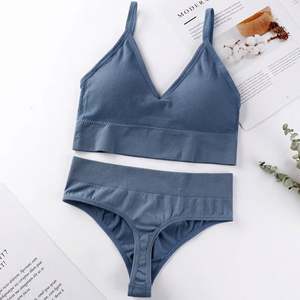 Ensemble de soutien-gorge et culotte pour femme I-0136, petite poitrine, bretelles fines, sans armatures, grande taille, bonnet triangle français - Product Image 2