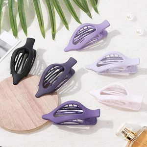 Nouvelles pinces à cheveux en plastique mat surdimensionnées populaires, multi-usages, pour coiffure de fête et couleurs pastel pour femmes - Product Image 5