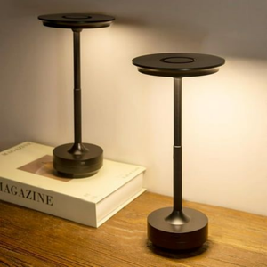Lampada da Tavolo Portatile a Batteria da Bar 3W Senza Fili DC con Controllo Touch per Interni Casa Sala Lettura Corpo in Alluminio - Product Image 2