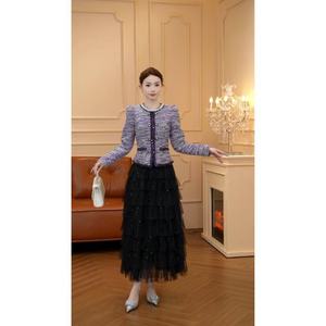 9108 [<span class=keywords><strong>Greo</strong></span> Classic] Stile Autunno/Inverno - Top a Rete con Perline e Strass, Effetto Due Pezzi, Vita Alta, Vestibilità Slim, Lavorazione Artigianale - Product Image 3