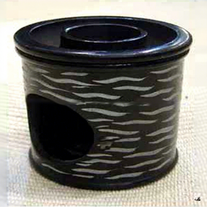 เตาเผาน้ำมันหอมระเหยแบบโค้ง ทำจากหินสบู่ ทนทาน ใช้งานได้นาน ผิวขัดเงา ตกแต่งบ้านได้อย่างสวยงาม - Product Image 1