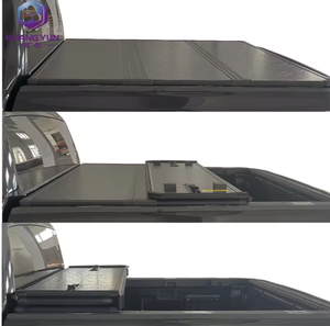 Tri-fold Hard Best Top 2024-2025 cama de acero impermeable dosel Tonneau cubierta para TUNDRA todoterreno camioneta - Product Image 3