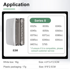 Testina di ricambio per rasoio elettrico compatibile con lama <span class=keywords><strong>Braun</strong></span> <span class=keywords><strong>8</strong></span> <span class=keywords><strong>serie</strong></span> 83M maglia 8325s 8330s 8340s 8350s - Product Image 4