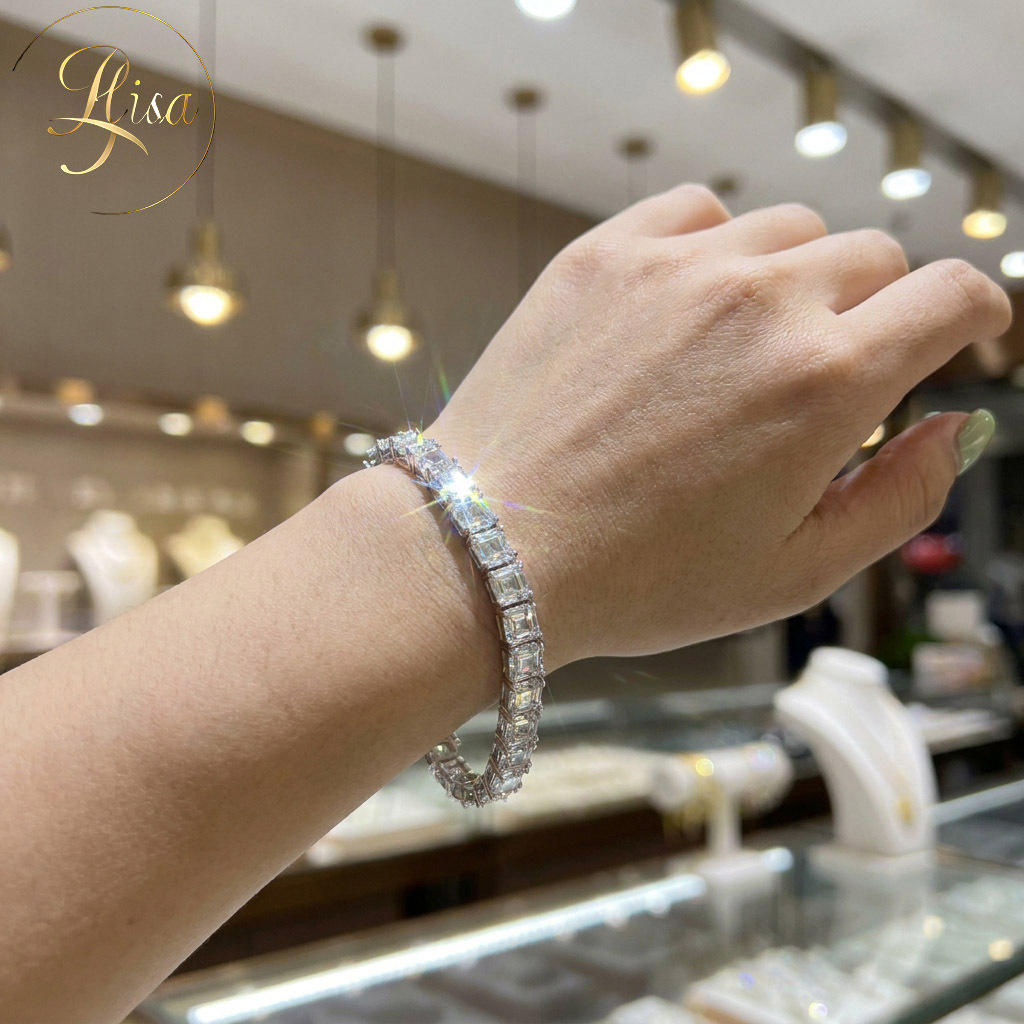 Asscher Cut Tennis Bracelet