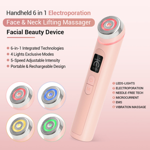 Masseur facial portable à radiofréquence EMS 5 en 1, appareil de raffermissement de la peau à LED - Product Image 5