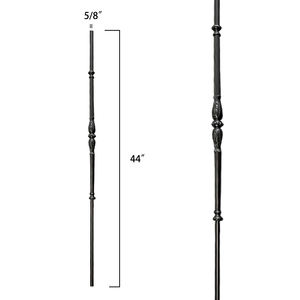 Estilo moderno, 10 Uds., balaustres de hierro de un solo nudillo, Barandilla de escalera de seguridad de hierro forjado negro satinado hueco, Material de acero inoxidable - Product Image 1