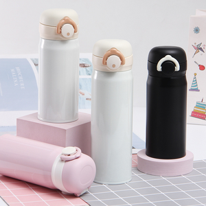 Thermos portatile 316 in acciaio inox a doppia parete sottovuoto borraccia bicchiere borraccia con coperchio ribaltabile e manico - Product Image 2