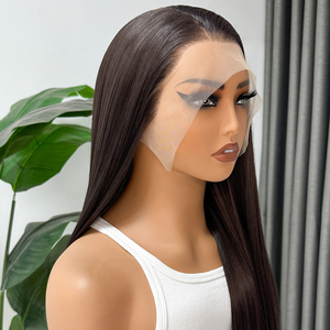 Peluca sintética frontal <span class=keywords><strong>de</strong></span> encaje 13x4 sin pegamento, con línea <span class=keywords><strong>de</strong></span> cabello pre-arrancada, para mujer, venta al por mayor - Product Image 3