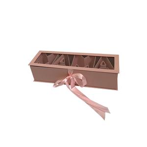 Caja de papel con ventana transparente para mamá, regalo floral para el día de la madre, regalo para mamá, rosa, flor, venta al por mayor - Product Image 4