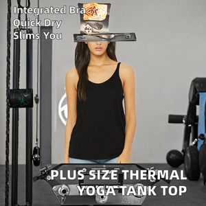 Top Deportivo Casual Térmico para Mujer Tallas Grandes, Estilo Europeo Americano, Halter con Sujetador Incorporado, Efecto Reductor y Fruncido, Ideal para Yoga - Product Image 2