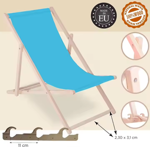 Oranje Blauw Geel Wit Massief Houten Buiten Klapstoel Voor Strandhotels Woonkamers Parken Workshops Badkamers Magazijnen - Product Image 3