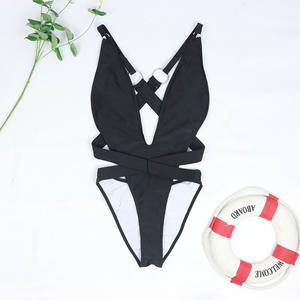 <span class=keywords><strong>Traje</strong></span> <span class=keywords><strong>de</strong></span> <span class=keywords><strong>Baño</strong></span> Sexy Ladymate ODM/OEM, <span class=keywords><strong>Trikini</strong></span> <span class=keywords><strong>de</strong></span> Una Pieza con Escote Profundo en V, Bikini para Mujer con Tirantes Cruzados y Espalda Descubierta - Product Image 4