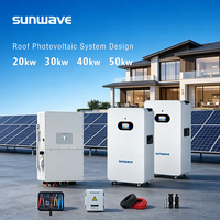 Système de production d'énergie solaire industrielle Sunwave 20KW 30KW 40KW pour entrepôts et parcs logistiques, réduction des coûts d'électricité
