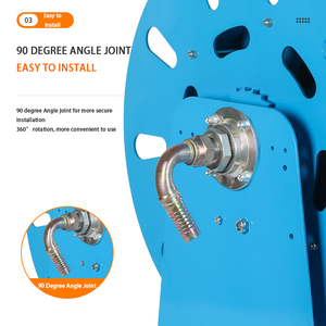 بكرة خرطوم وقود كهربائية من الفولاذ الكربوني الأزرق من كافيت، 3/4 بوصة، 40 متر/60 متر، بكرة فارغة - Product Image 5