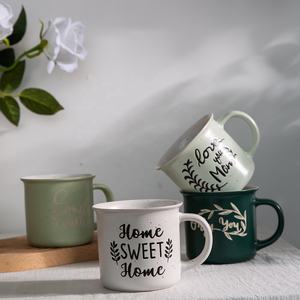 Aimez-vous maman nature mat vert émail tasse en gros pas cher grès tasse à café en céramique tasse <span class=keywords><strong>de</strong></span> camp - Product Image 5