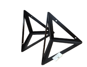 Support mural triangulaire réversible - Cadre de support robuste en <span class=keywords><strong>acier</strong></span> enduit de poudre noire pour étagères modernes - Product Image 5