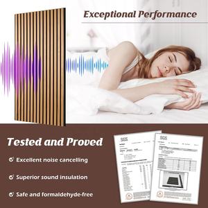 Venta al por mayor de panel de pared de listones de madera de absorción de sonido Akupanel de roble Panel acústico de reducción de eco de ruido para estudio de oficina <span class=keywords><strong>en</strong></span> casa - Product Image 2