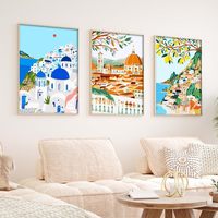 Cupmod Kit de Peinture Acrylique DIY pour Adultes, 6 Pièces, Paysage Urbain Abstrait, Numéros de Peinture, Écologique et Portable, 6 Numéros de Peinture