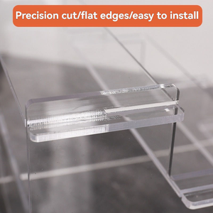 Support d'affichage transparent à étages détachable en acrylique, trois niveaux, figurines, cosmétiques, gâteaux, parfums, jouets, desserts, supports de rangement - Product Image 6