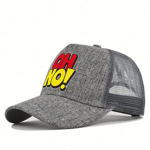 Gorra de béisbol personalizada al por mayor Loq Moq, gorra de béisbol de dos tonos con malla trasera, gorras de béisbol estilo camionero Oh No - Product Image 6