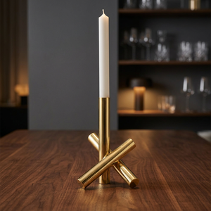 Porte-bougie contemporain en fer forgé, durable, pour la maison, le salon, la table à manger, les mariages, les fêtes, les événements, centre de table décoratif - Product Image 3