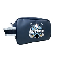 Sac de toilette en PVC personnalisé avec logo, étanche, pour équipement de hockey sur glace, organisateur de matériel, fermeture éclair, protège-dents, sac d'accessoires d'équipe robuste