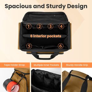 OEM Heavy Duty Waterproof <b>Tool</b> <b>Backpack</b> 10-14 Pockets 300 lb Capacity Portable Large Zipper Adjustable Shoulder Strap Ergonomic - Product Image 6